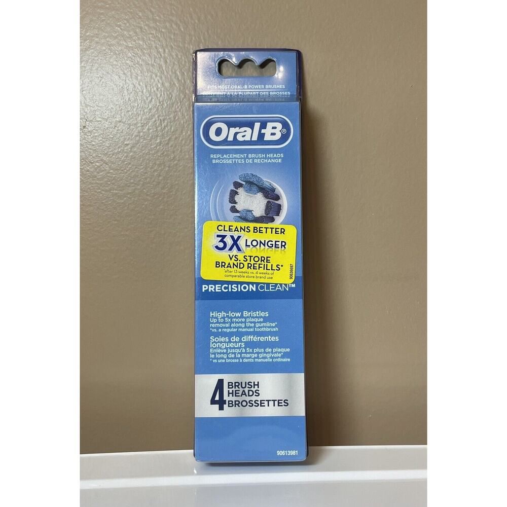 Oral-B Precision Clean Electric Toothbrush Replacement 4 Pack Brush Heads